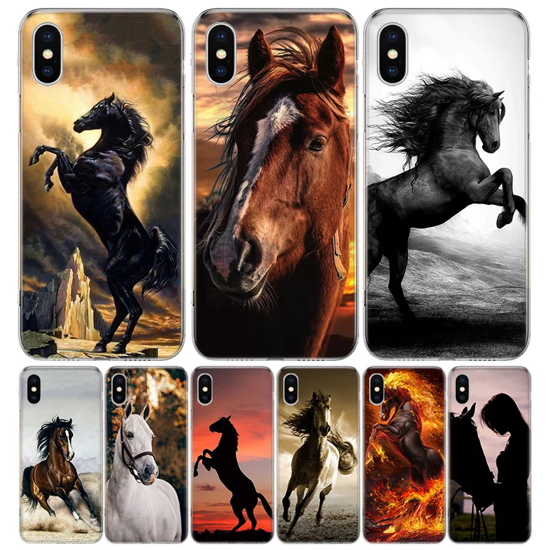 

Horse Great Beauty Galloping Silicon Call Phone Case For Apple iPhone 11 13 Pro Max 12 Mini 7 Plus 6 X XR XS 8 6S SE 5S + Cover
