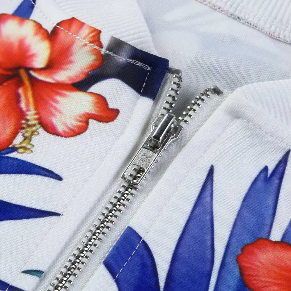 

Women Plus Size Coat Women Ladies Printing Long Sleeve Tops Zipper Outwear Loose Tops Streetwear Chaqueta Mujer 7.31