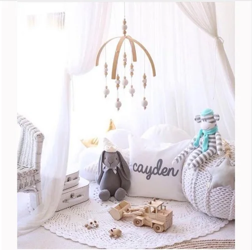 Мобиль для детской кроватки погремушки игрушки деревянные ветряные