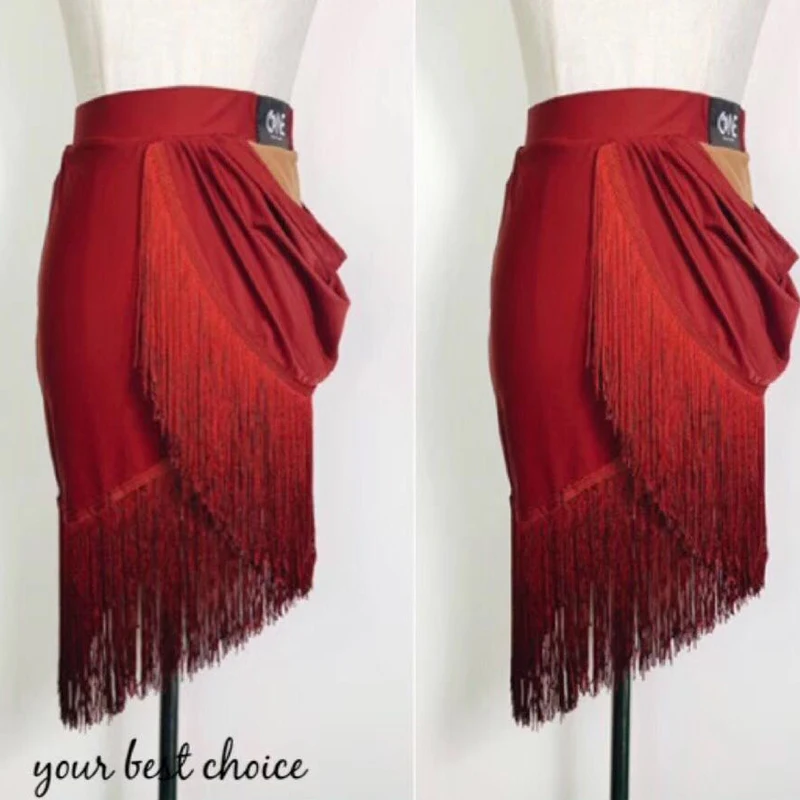 Юбка для латинских танцев 2020 женское платье сальсы сексуальная юбка с кисточками