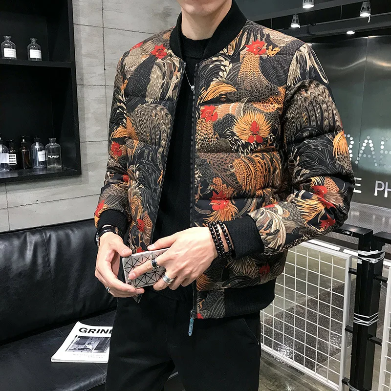 

White Jacket Printing Duck Down Coat Men Down Jackets Winter Male Casual Down Jacket Coat Warm Parka 6XL Duck Down Jacket Men