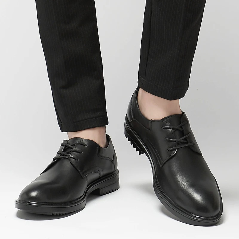 Мужские классические туфли натуральная кожа на шнуровке оксфорды винтажные