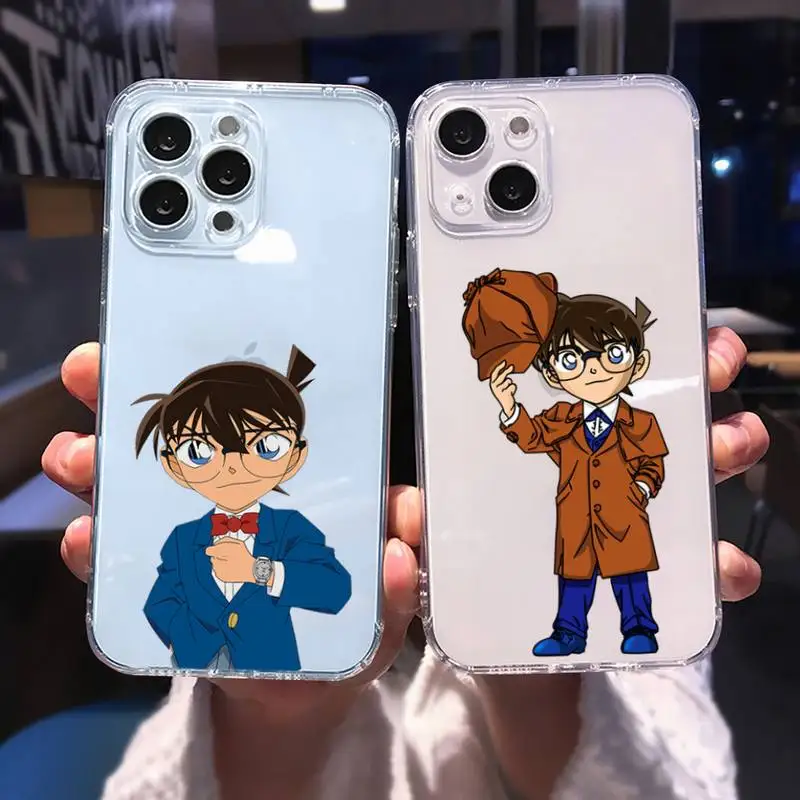 

Detective Conan Phone Case For iphone 13 12 11 8 7 plus mini x xs xr pro max Transparent soft