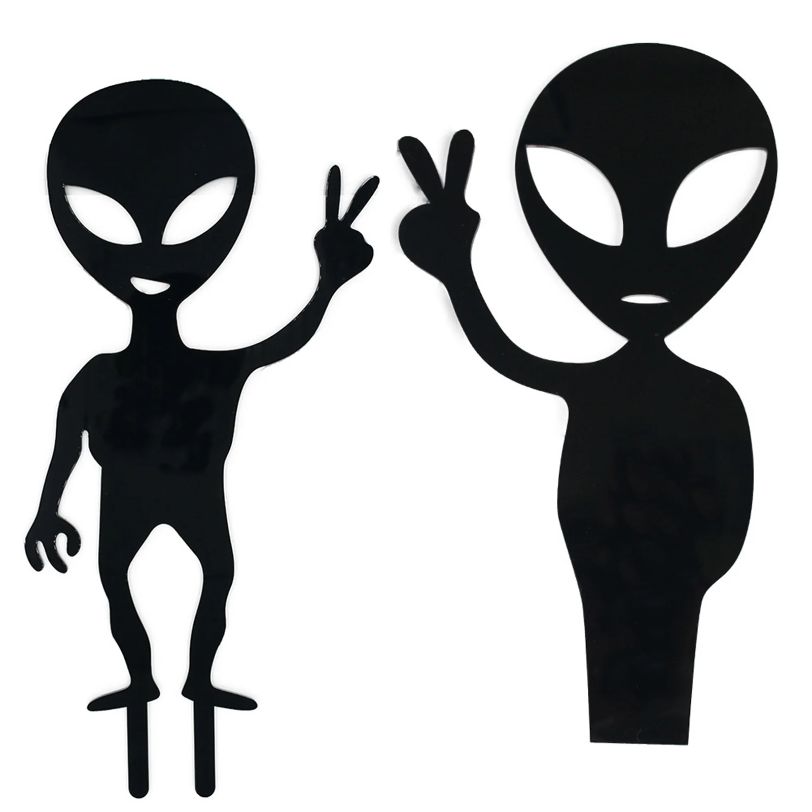 

Black Alien Garden Outdoor Decoration Acrylic Silhouette Stake Garden Yard Art Backyard Lawn Garden Decoration