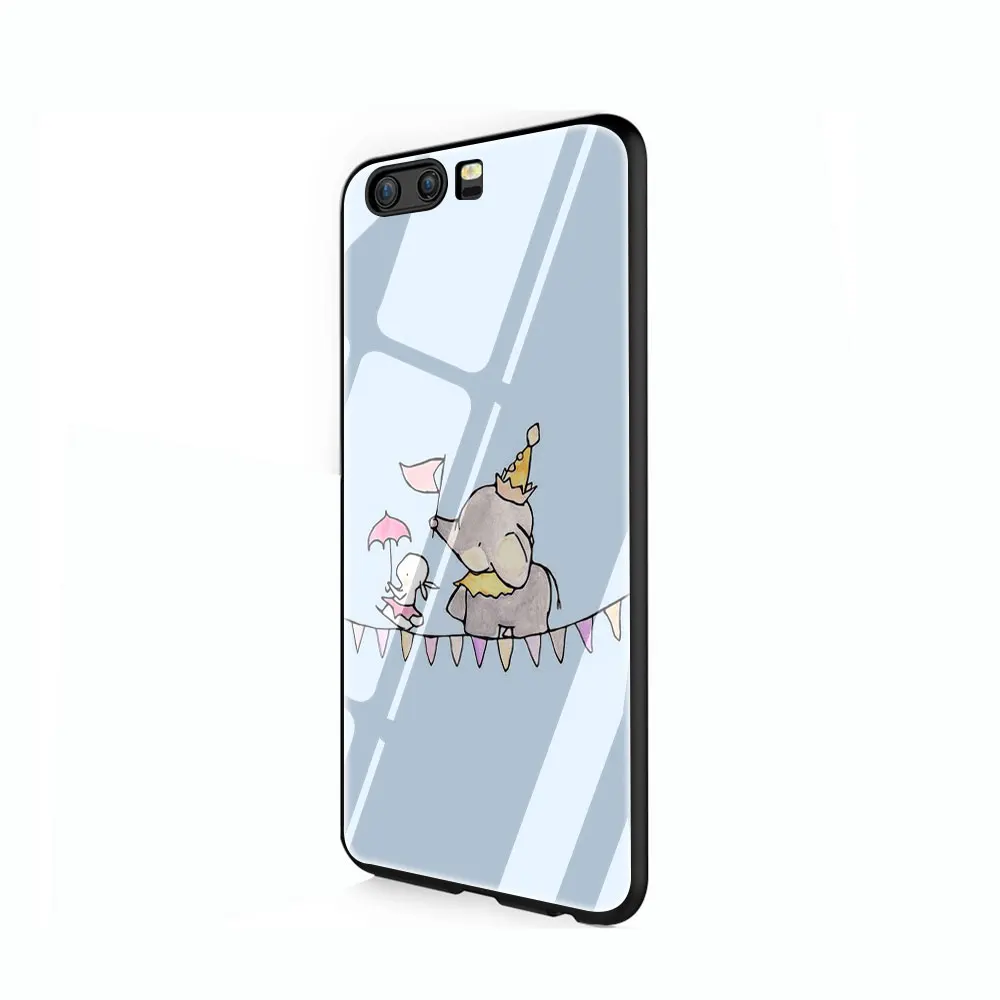 G11 Милый чехол из закаленного стекла Dumbo чехол для Huawei P10 P20 P30 mate 20 Honor 9 10 Lite Pro 7A 8X P Smart - Цвет: G11