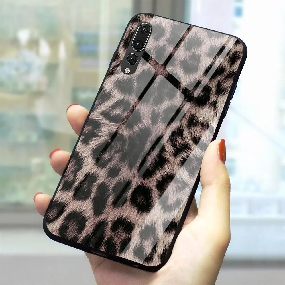 Чехол для телефона Huawei P30 с леопардовым принтом стеклянный чехол P10 P20 Pro P Smart Mate 20