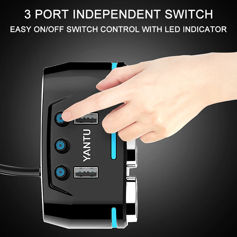Разветвитель для прикуривателя DC 12 ~ 24 В 2 USB порта|Зажигалка| |