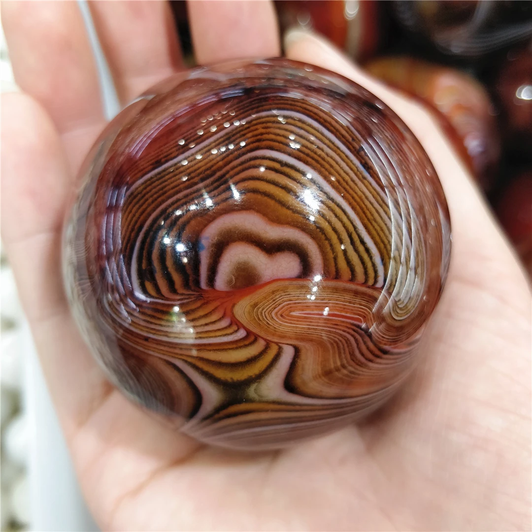 

5-8cm Natural Sardonyx Mineral Quartz Balls Lace Agate Spheres Stones For Decoration Crystal Lover Collections Magical Cabochons