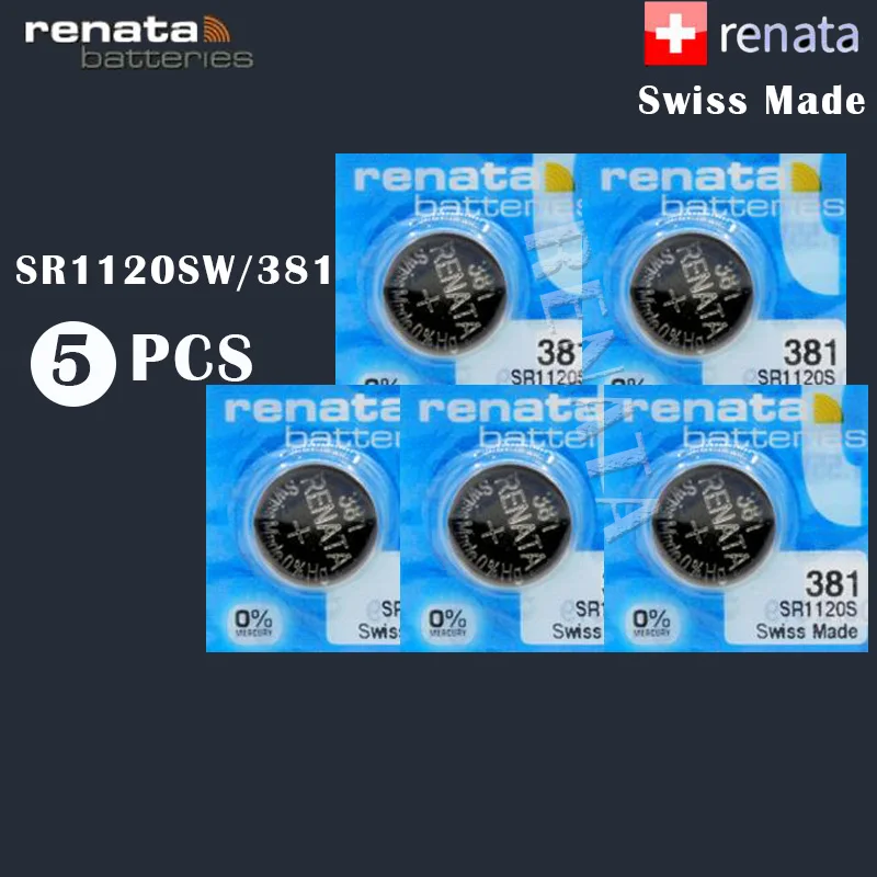 5 шт./лот renata 381 100% оригинальная швейцарская Серебряная оксидная батарейка для