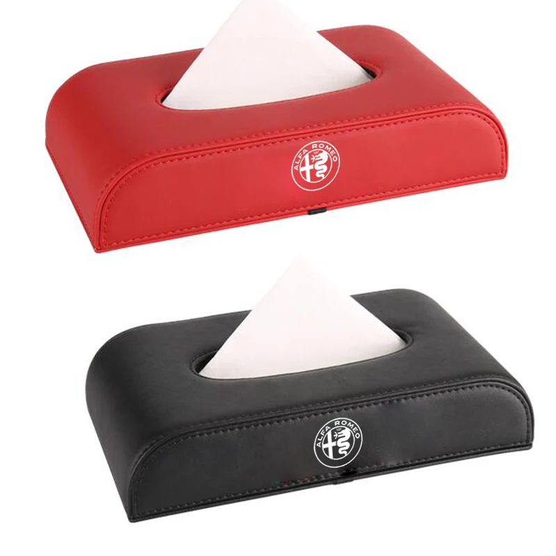 Автомобильная коробка для салфеток держатель из искусственной кожи черные