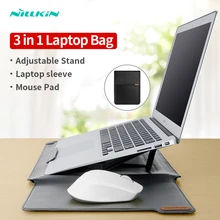 NILLKIN Laptop Bag PU Leather Sleeve Bag For Macbook Air Pro 13 15 16 Multifunctional Protable laptop Case For Huawei MateBook