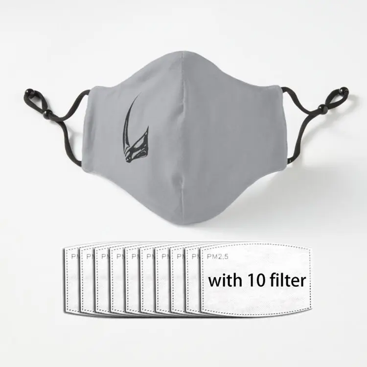 Уличная моющаяся дышащая многоразовая маска для лица с фильтром женщин дизайном
