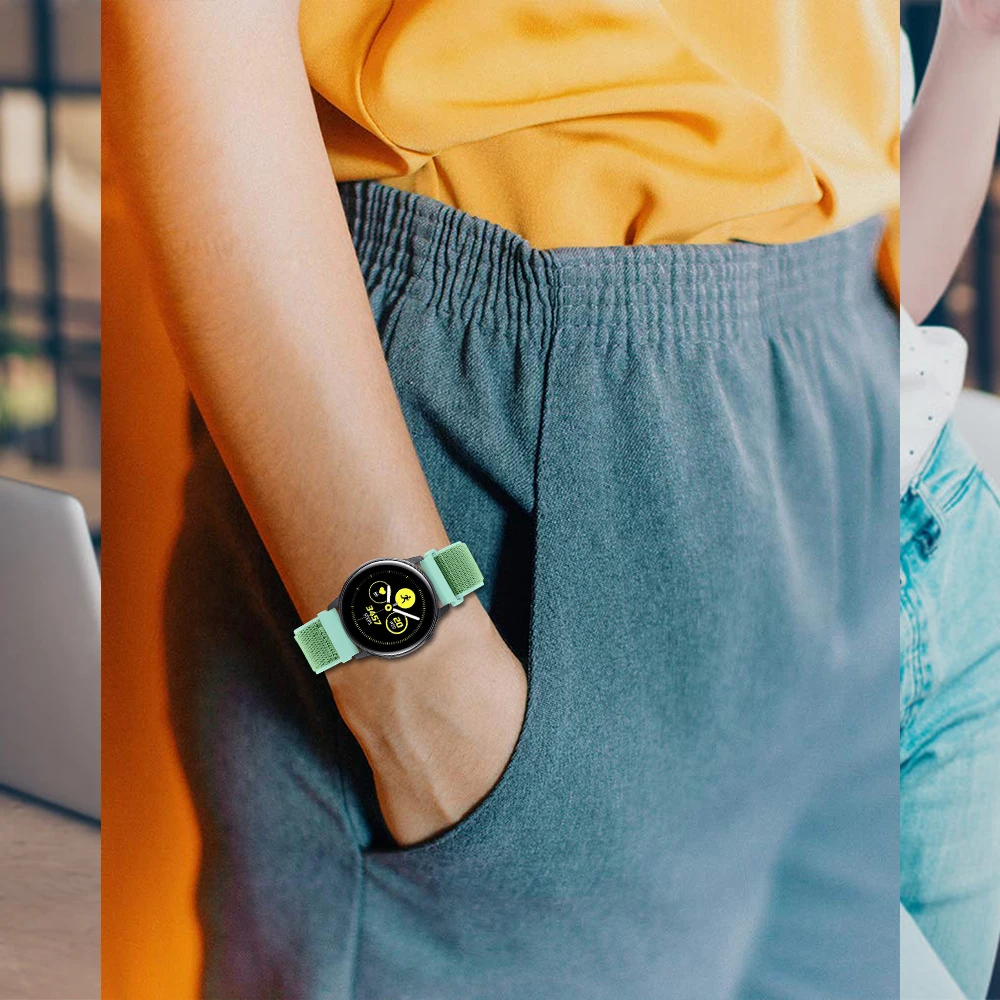 20 мм ремешок для часов Quick Release для samsung Galaxy Watch Active 2 Band Galaxy 42 мм ремешок Classic gear S2 спортивные часы с нейлоновым ремешком