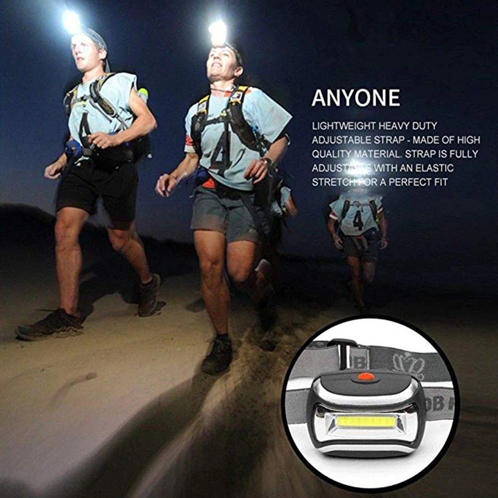 

Mini COB LED Headlamp 3 Modes Outdoor Waterproof Headlight Head Flashlight Torch Lanterna For Camping Night Fishing Riding 3*AAA