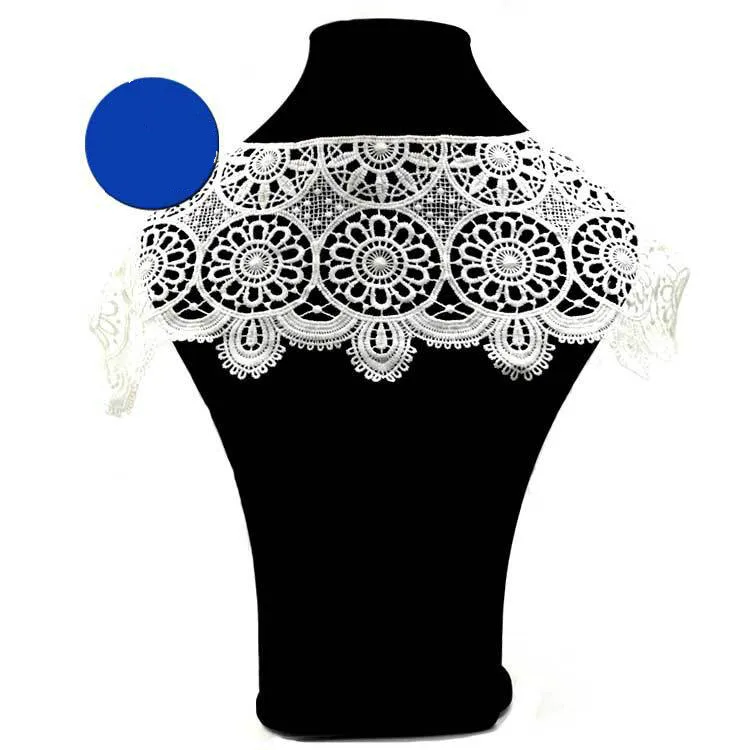 С вышивкой с круглой горловиной для творчества искусственные Съемная воротники