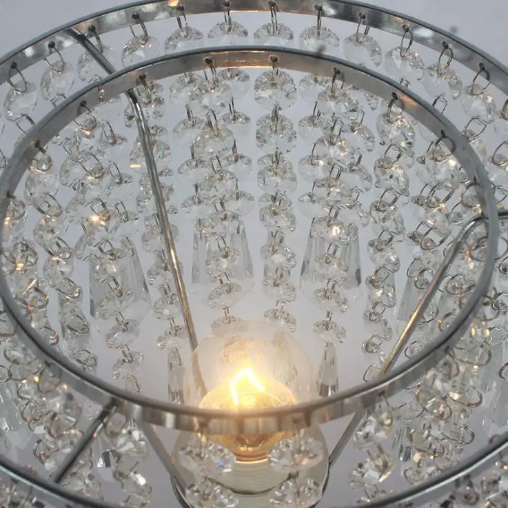 Современный Железный светодиодный прикроватный столик с кристаллами лампа для