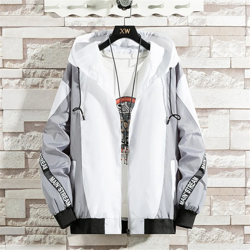 Ветровка для мужчин и женщин повседневная куртка с капюшоном в стиле хип-хоп