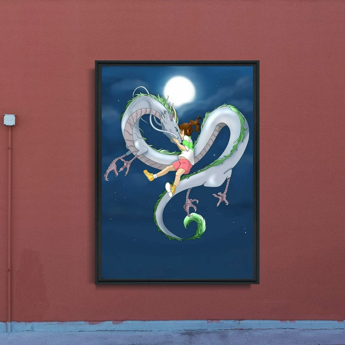 

Аниме постер из аниме «Унесенные призраками» для студийной фотосъемки, художественный минимализм, холст, Постер Миядзаки Хаяо, печать, укра...