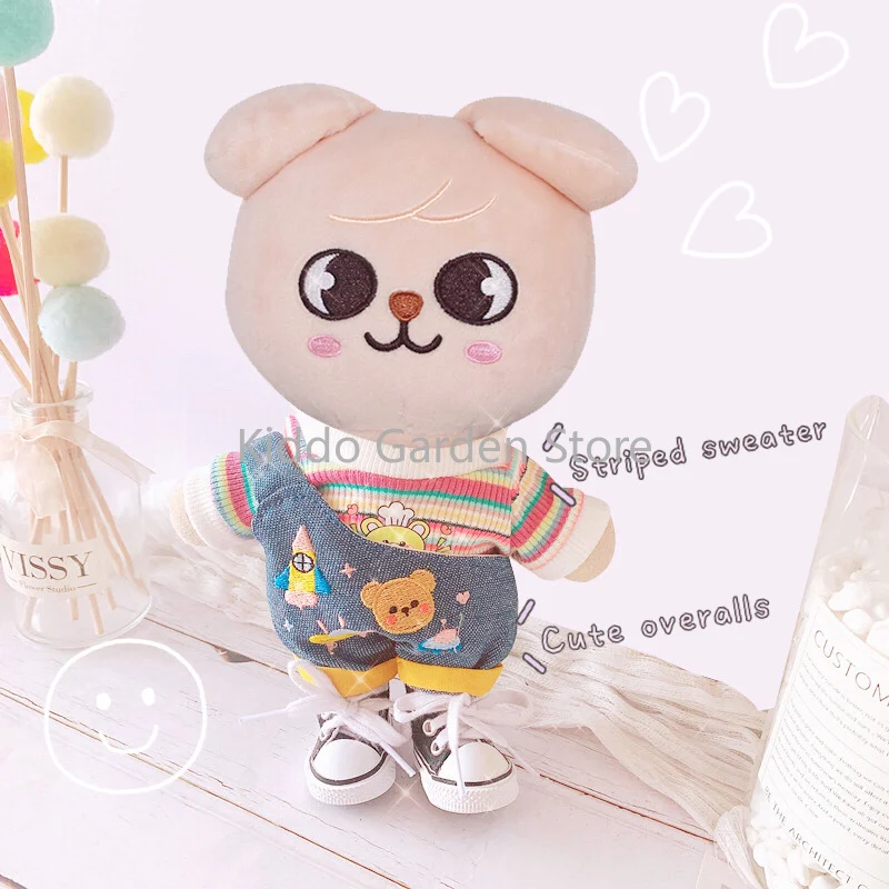 

Skzoo plush toys Clothes Stray Kids Stuffed Animal Plushies Coat Kawaii JK uniform Sweater Shirt Overalls for skz&stay dolls