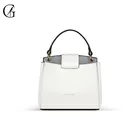 Сумка GOXEOU женская с открытым карманом, модный белый квадратный мессенджер на плечо, ограниченная серия, ручная работа