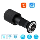 Дверной глазок Smart Tuya, Wi-Fi, 1080p HD, камера для наблюдения за хищением, скрытая беспроводная камера безопасности с приложением