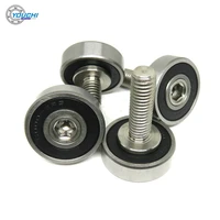 1pcs od 26mm screw roller bearings with stainelss steel m8 thread js600026 8c2l25m8 door window metal guide wheel
