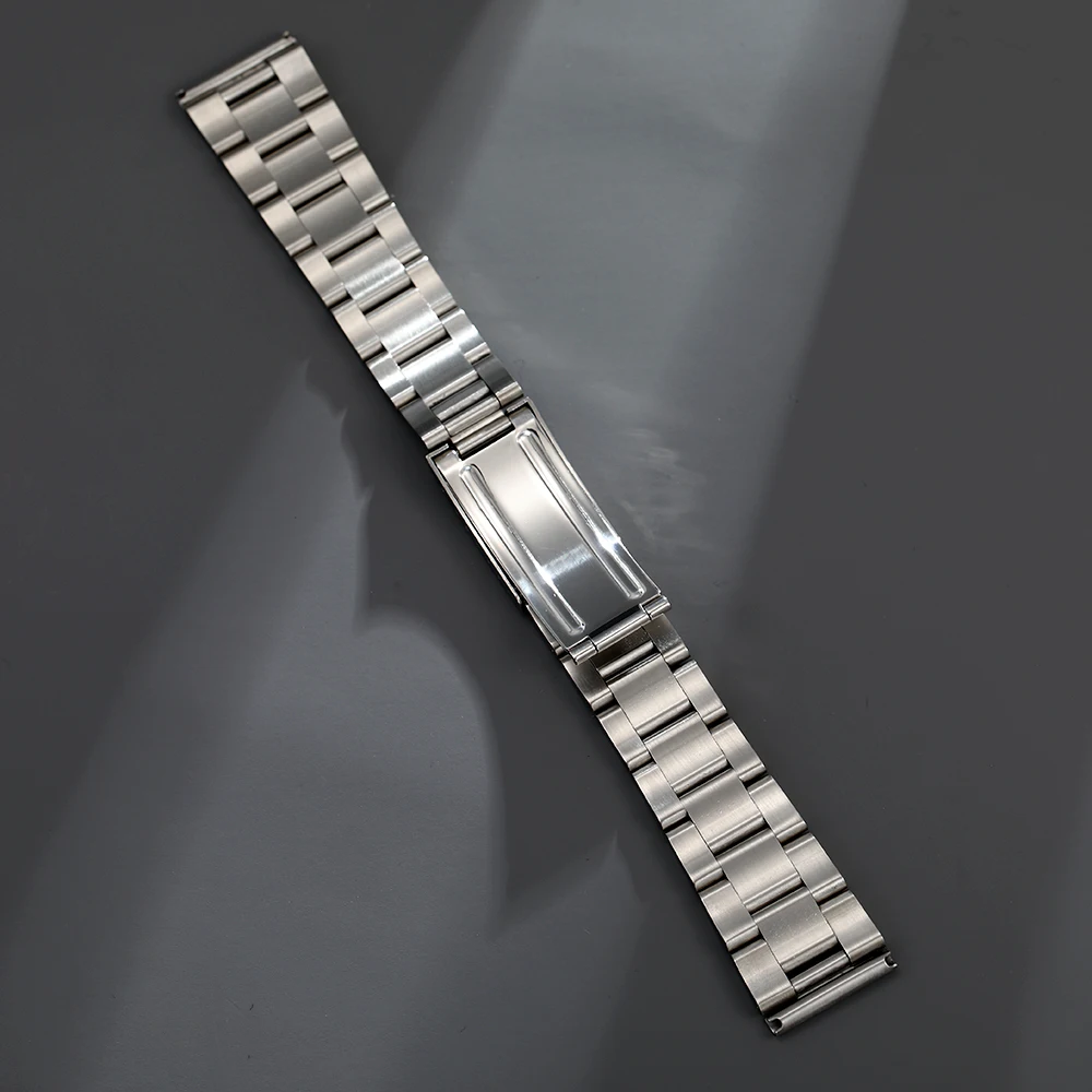 316L Solid Straight End Stainless Steel 18mm 20mm Oyster Style Replacement Bracelet for Vintage Watches