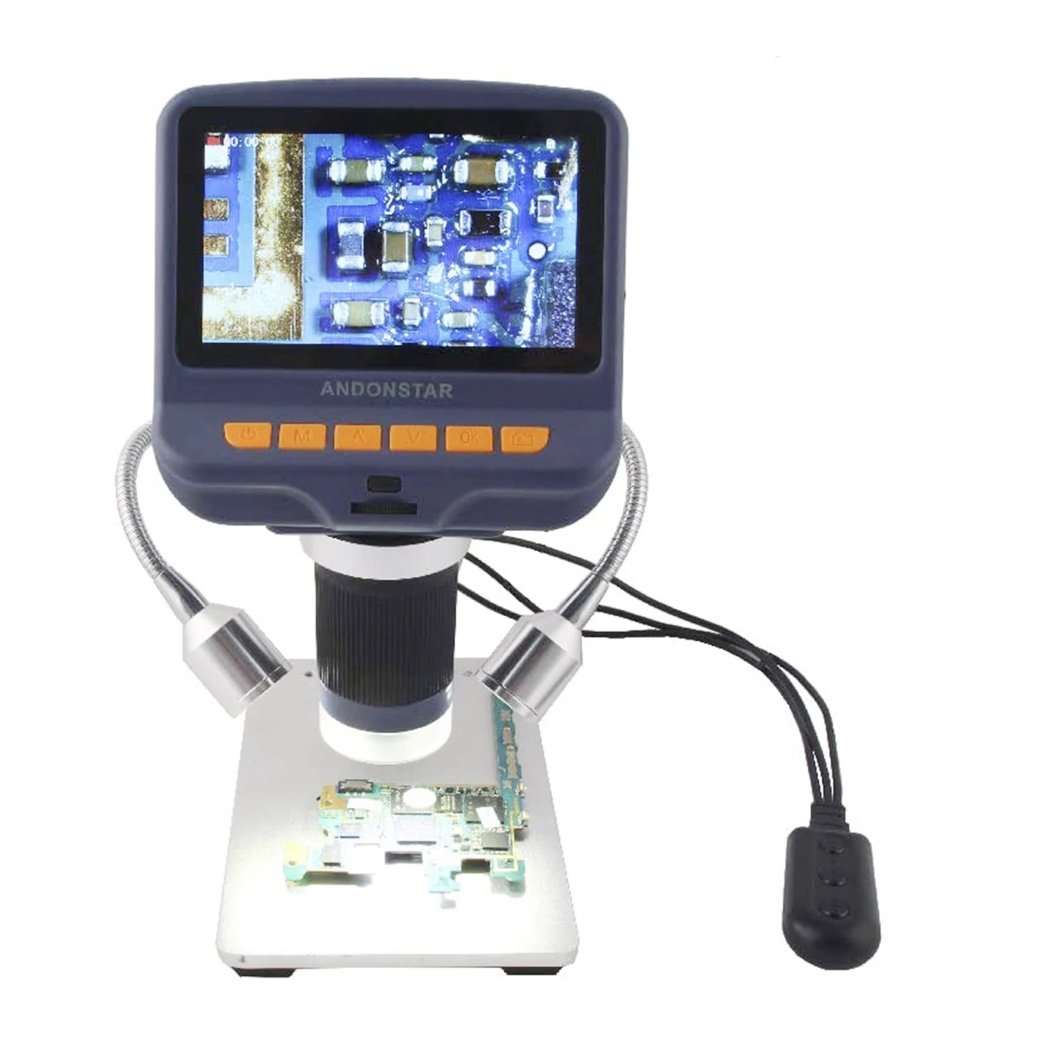 Цифровой USB микроскоп Andonstar с экраном для ремонта телефонов паяльный инструмент