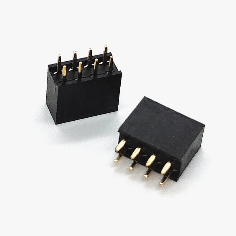 50 шт. 2x4 Pin 2 54 мм двухрядный гнездовой штырьковый разъем 8P гнездо разъема ПП|connector