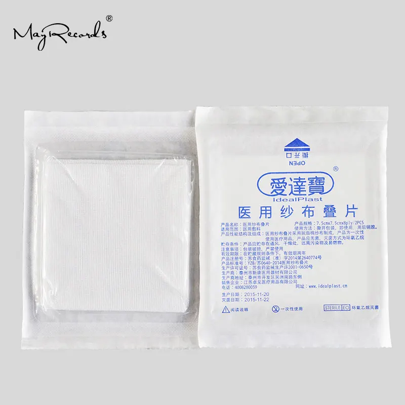 Воздухопроницаемые медицинские абсорбирующие марлевые прокладки для гемостаза