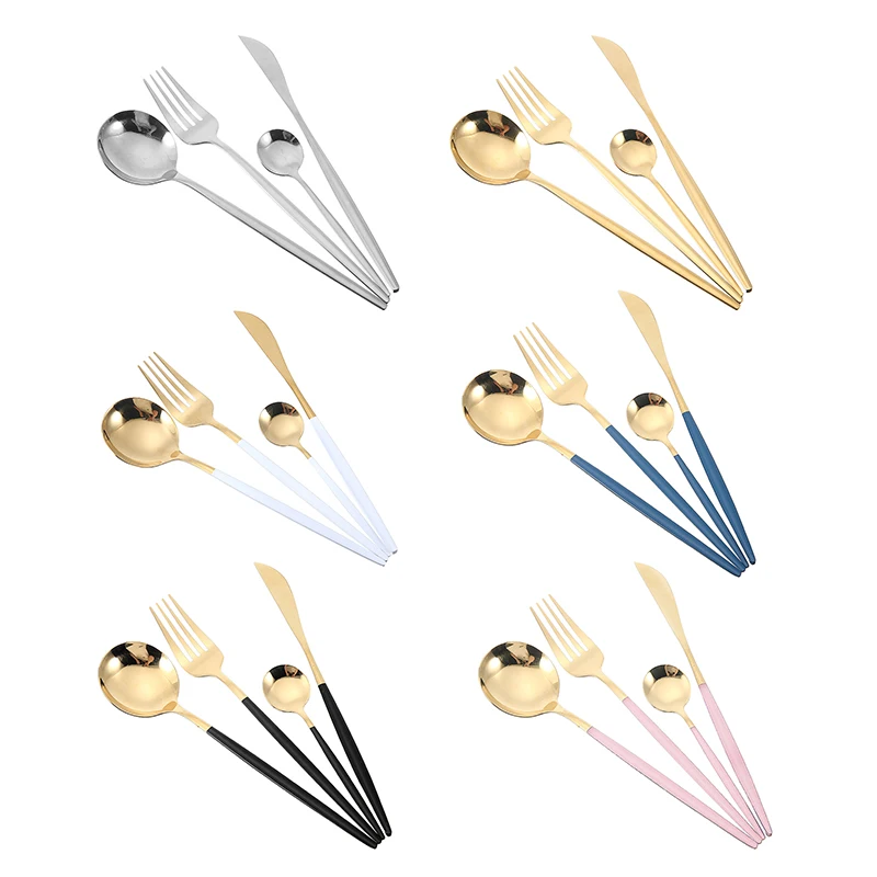 4 шт. Сталь набор посуды для товары дома кухни столовая ложка вилка столовые
