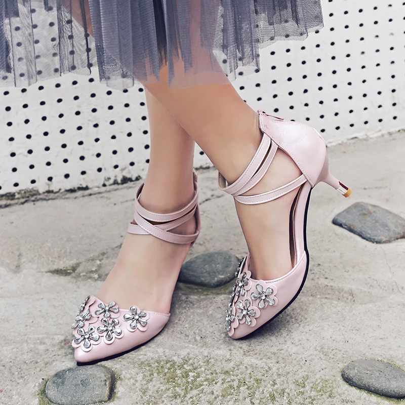 Сандалии Baotou женские на высоком каблуке босоножки больших размеров 41-43 с винным