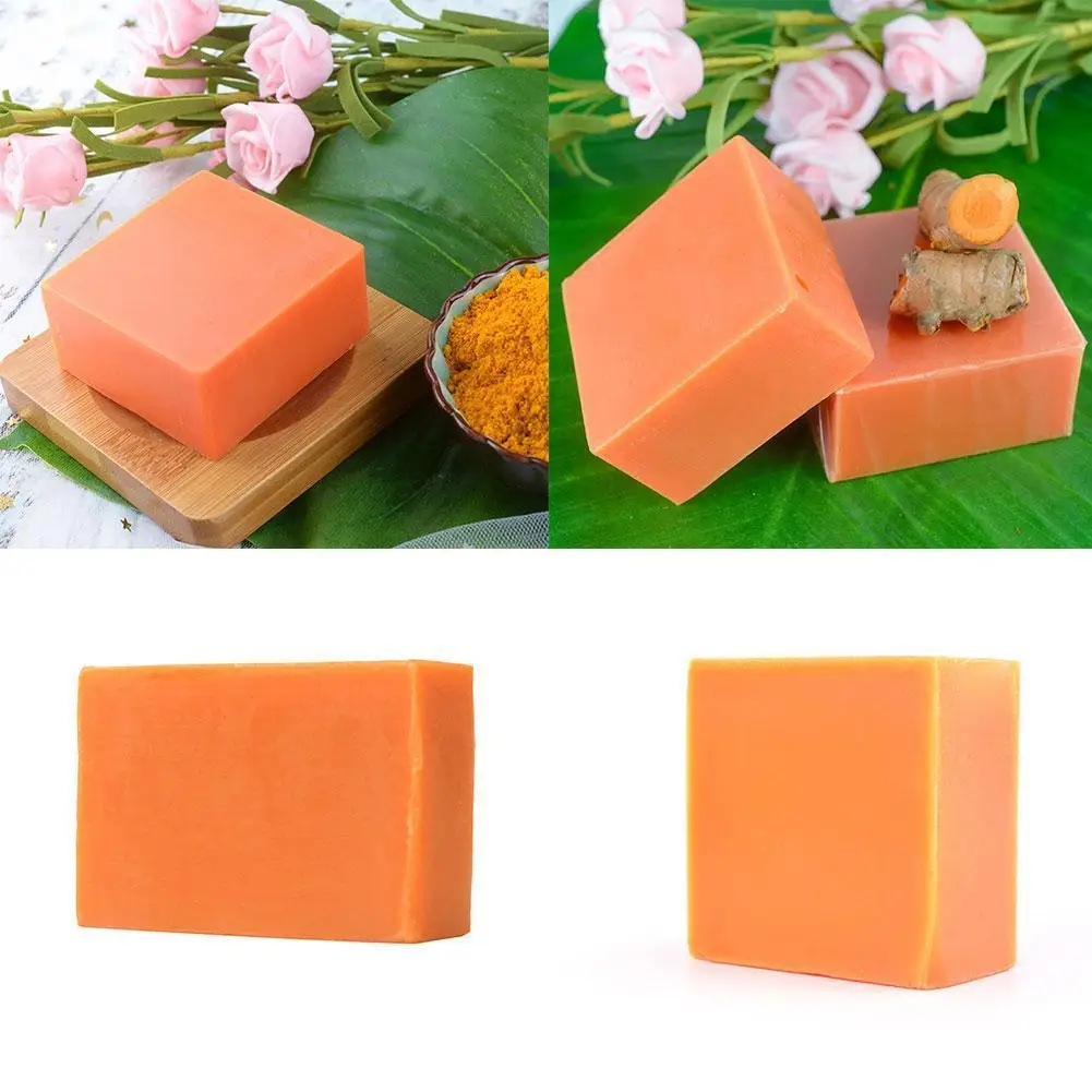 

Turmeric Soap Herbal Natural Scrub Cleaning Nourishing Soap Care Removal Treatment Face Whitening Skin Oil-Control Acne s1 O1V7