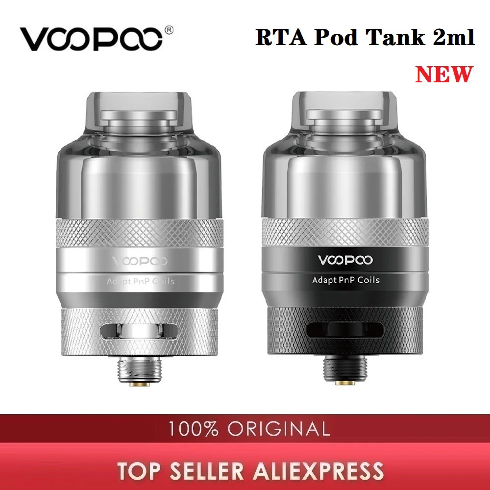 Оригинальный бак VOOPOO RTA Pod 2 мл картридж и двойной воздухозаборный распылитель