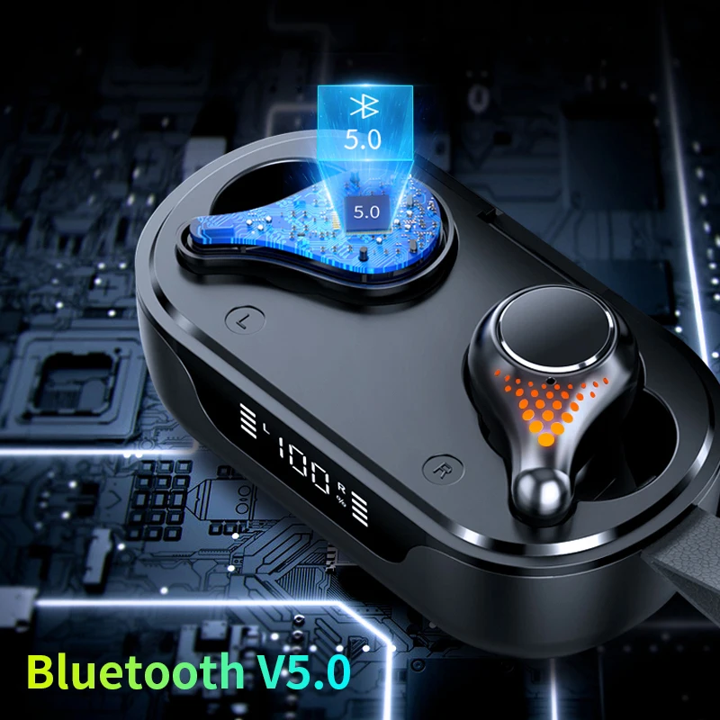 T8 наушники-вкладыши TWS с 5 0 беспроводные мини-наушники Bluetooth системой снижения