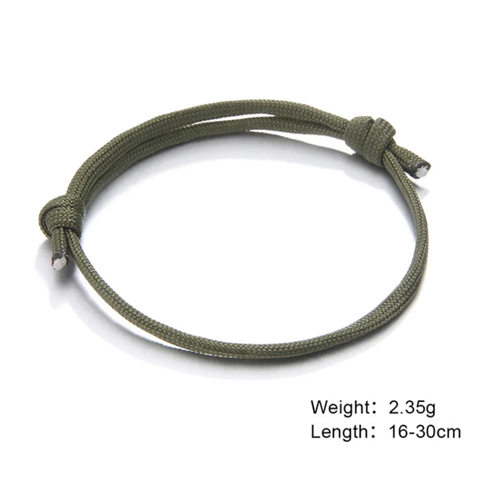 Регулируемый нейлоновый браслет LIKGREAT для мужчин и женщин однотонные браслеты в