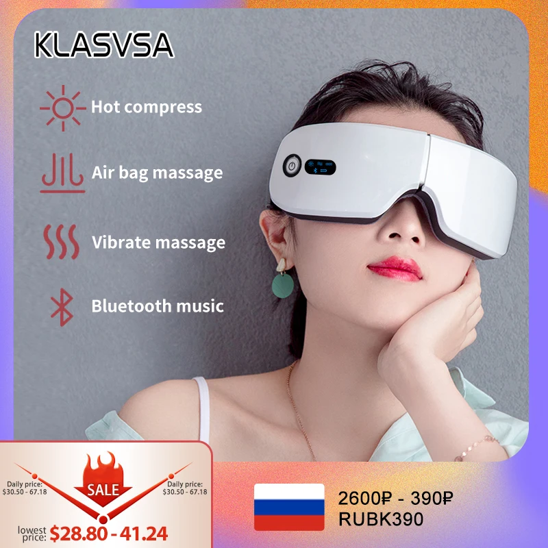 

Rechargeable Smart Eye Massager Facial Massager Bluetooth Music Foldable Air Pressure Heating Massage Relaxation