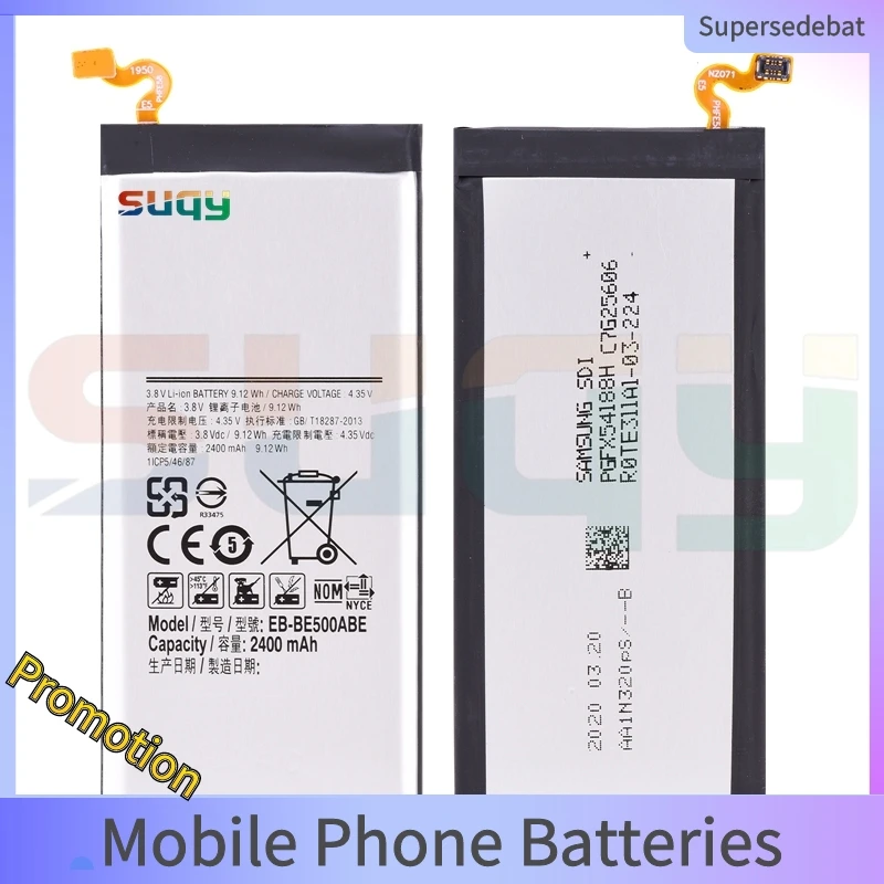 

Аккумулятор для Galaxy E5 E500H/F E500, батарея 2400 мАч EB-BE500ABE, сменная батарея для Samsung Galaxy E5 E500H E500F