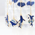 1 шт. синий кит облако металлические закладки маркер страниц канцелярские товары