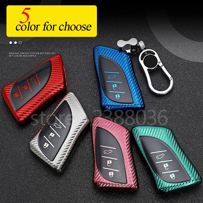 1 х Защитный чехол для ключа из ТПУ в стиле углеродного волокна Lexus 2018 2019 IS ES GS LS500h NX