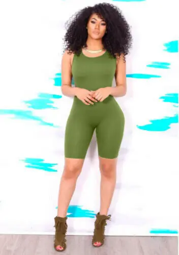 Женский комбинезон без рукавов сексуальный Повседневный Облегающий для клуба