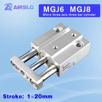 smc type mgj6 mgj8 miniature guide rod cylinder built in magnet stroke 1 20mm double acting air pneumatic cylinder d f8bl f8nl