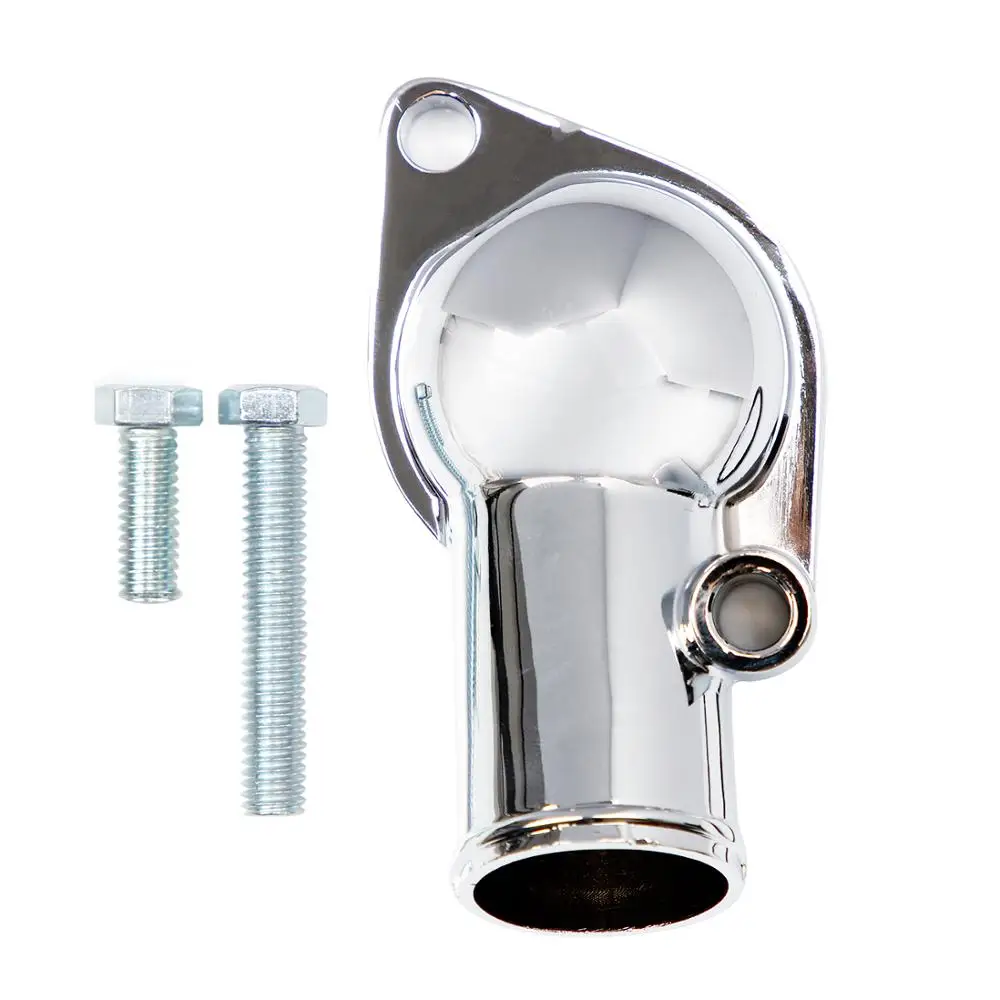 

Carbole High Quality Chrome Aluminum Thermostat Housing Water Neck 2661 For Chevy SBC BBC 1966-1978 V6 V8