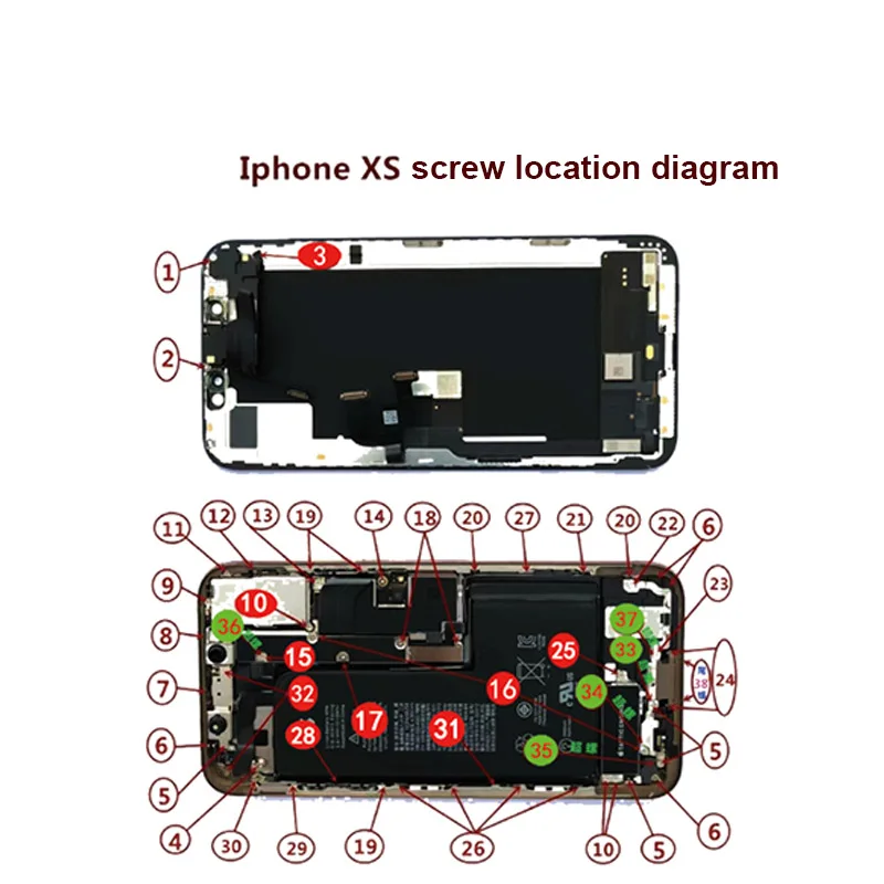 Полный набор винтов для телефона XS XSMAX XR X 6SP 6S 6P 6 ремонтный болт полный комплект