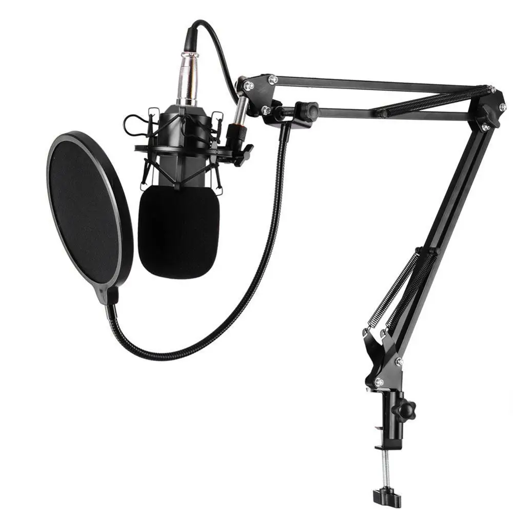 Black BM-800 BM-800/700 караоке студия Cardiod конденсатор микрофон Запись музыки микрофон для ПК ноутбук запись KTV пение - Цвет: Black BM-800