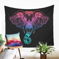 boho style wall hangings high quality home textiles elephant head pattern tapestry modern home decoration bohemian decor