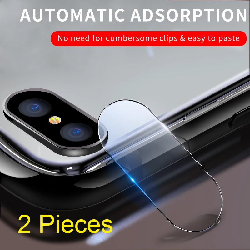 2 шт. для iPhone 8 7 Plus 9D пленка объектива камеры полное покрытие защита экрана мягкое