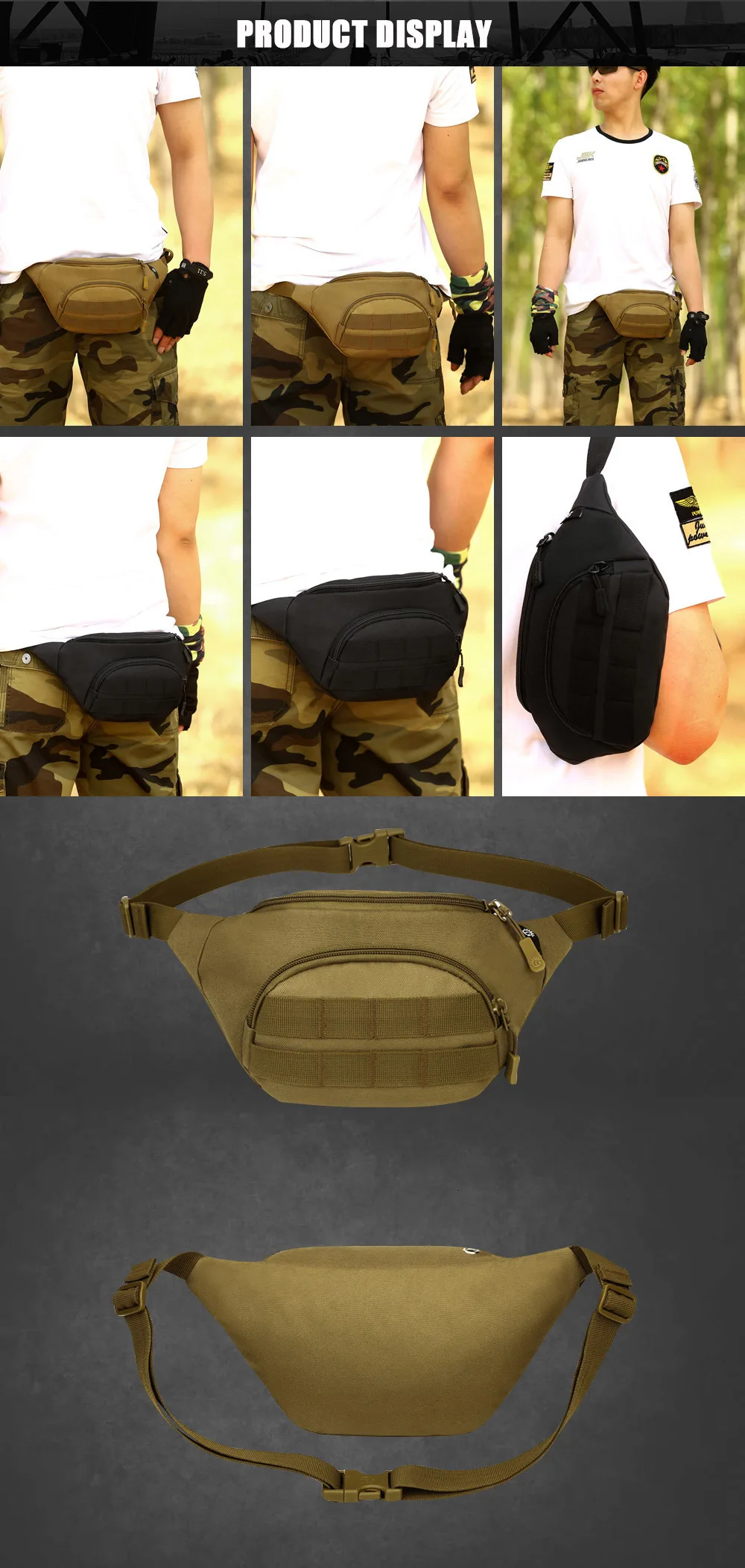 SINAIRSOFT тактическая Сумка Molle, водонепроницаемая поясная сумка, поясная сумка для альпинизма, пешего туризма, рыбалки, спорта, охоты, поясные сумки, ремень LY0095