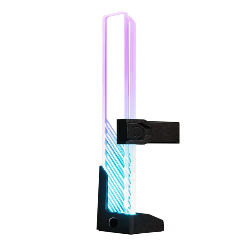 

Crystal Graphics Card Bracket Tempered Glass Support Frame ARGB Sync jack Video Card Sag Holder/Holster Bracket T84C