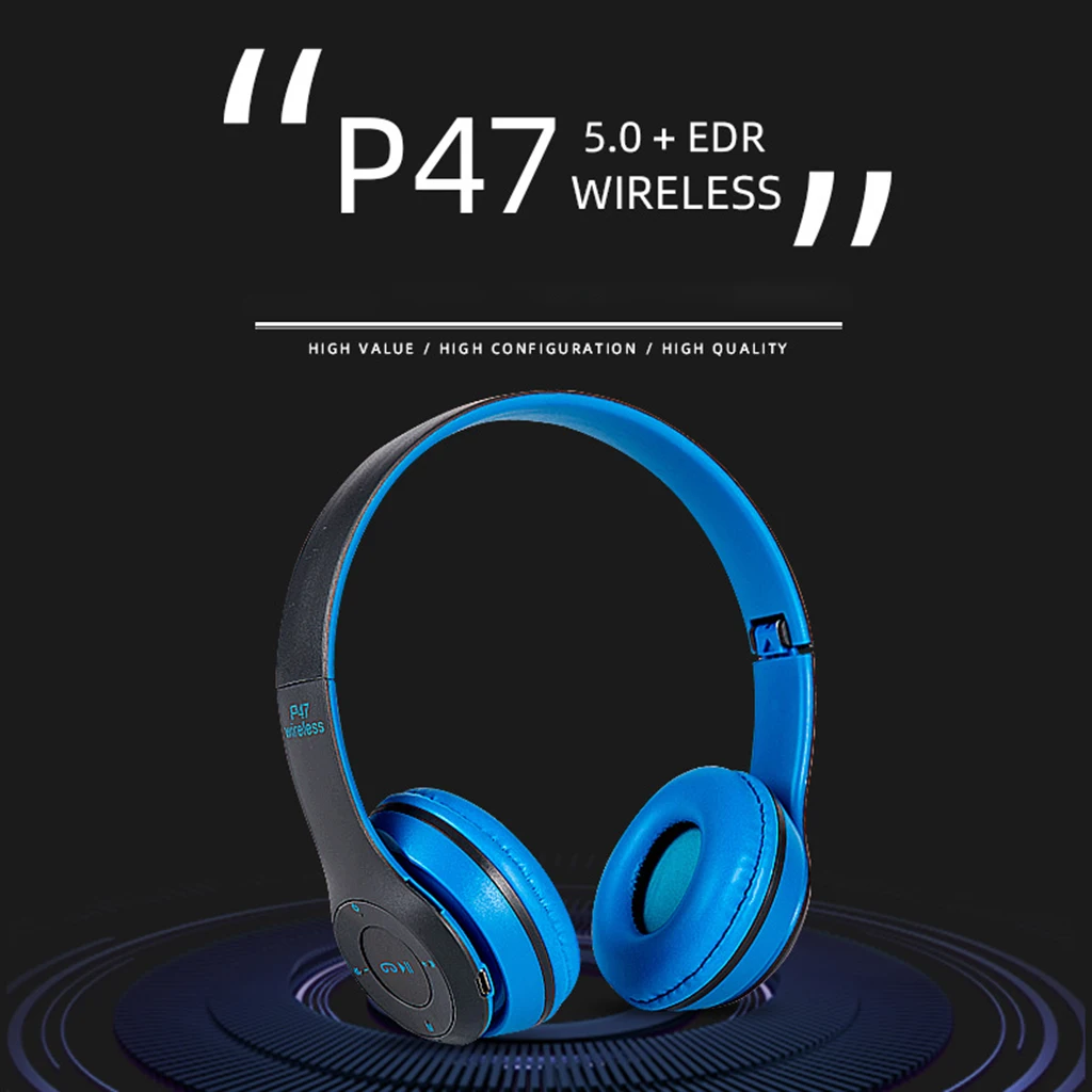 Portable Foldable Bluetooth Connected Head-Mounted Stereo Sound Headset Wireless Headphone for IOS Android Fast Delivery | Электроника